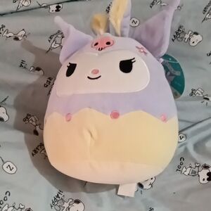 Purple and Cream Stuffed Animal Whale Toy